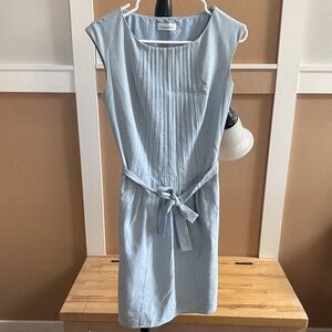 Calvin Klein Sky Blue Pleated Midi Dress